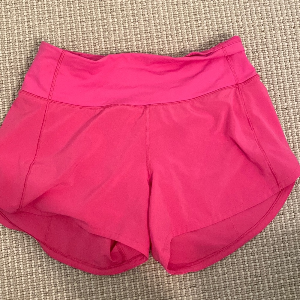 Pink size 2 tall Lululemon speed up shorts